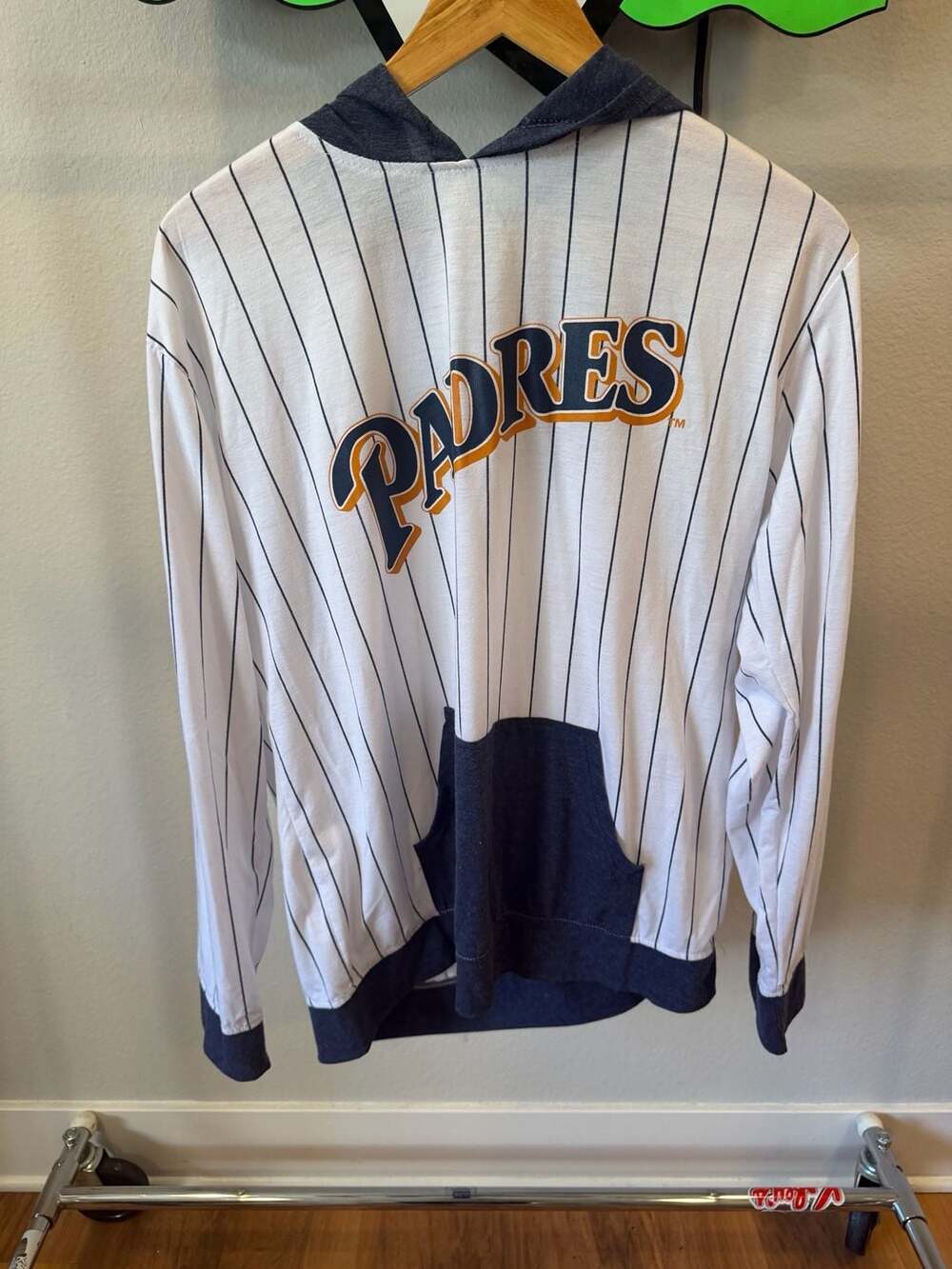 San Diego Padres MLB Stadium Giveaway Pinstripe Long Sleeve Lightweight Hoodie